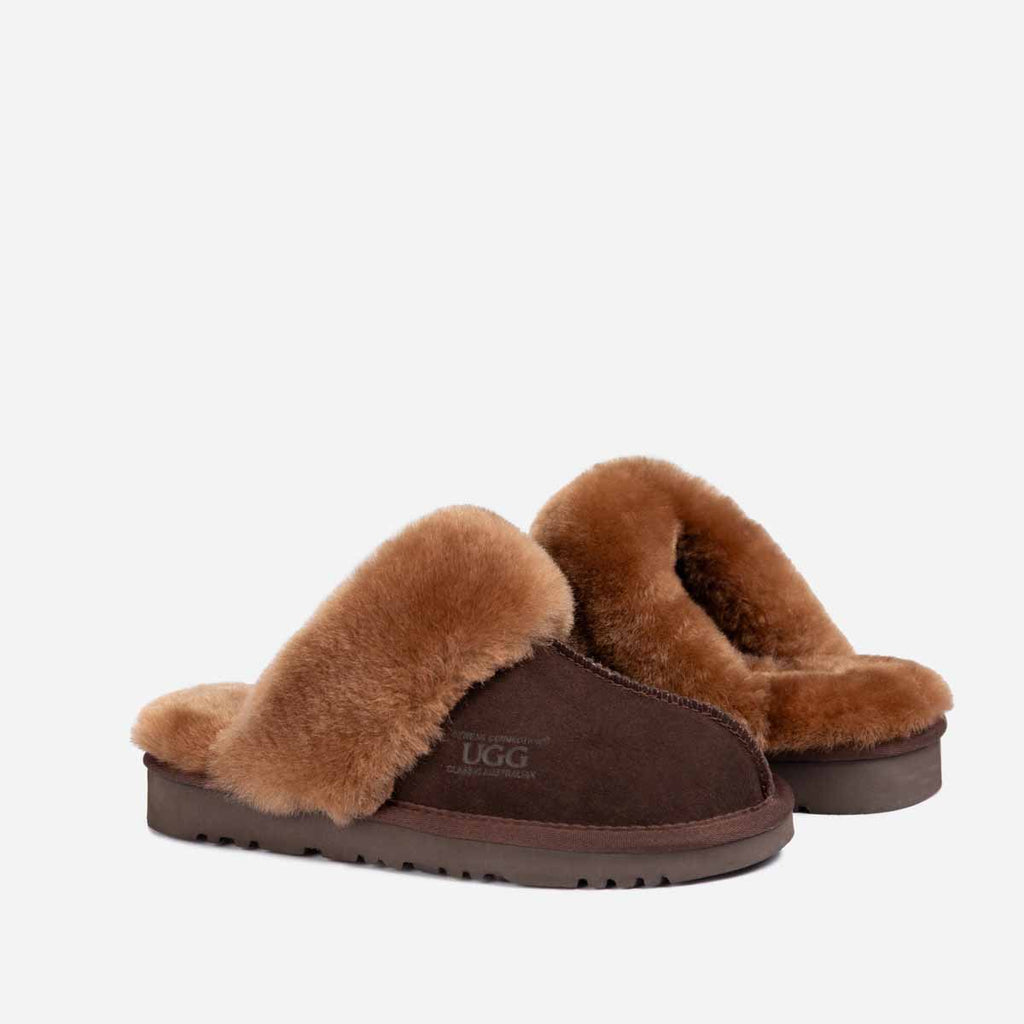 UGG-Unisex-Scuffete-Slipper-Chocolate