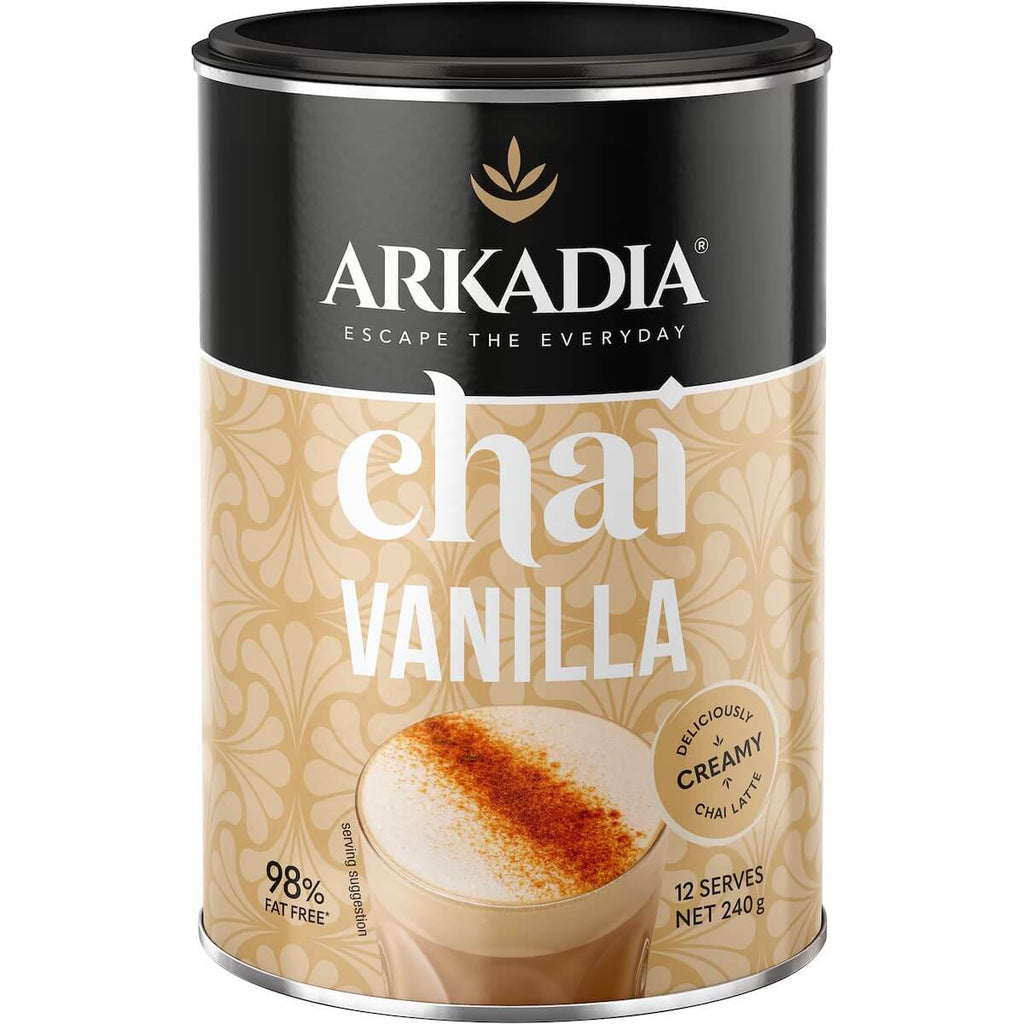 Arkadia香草香料奶茶240g罐裝正面圖