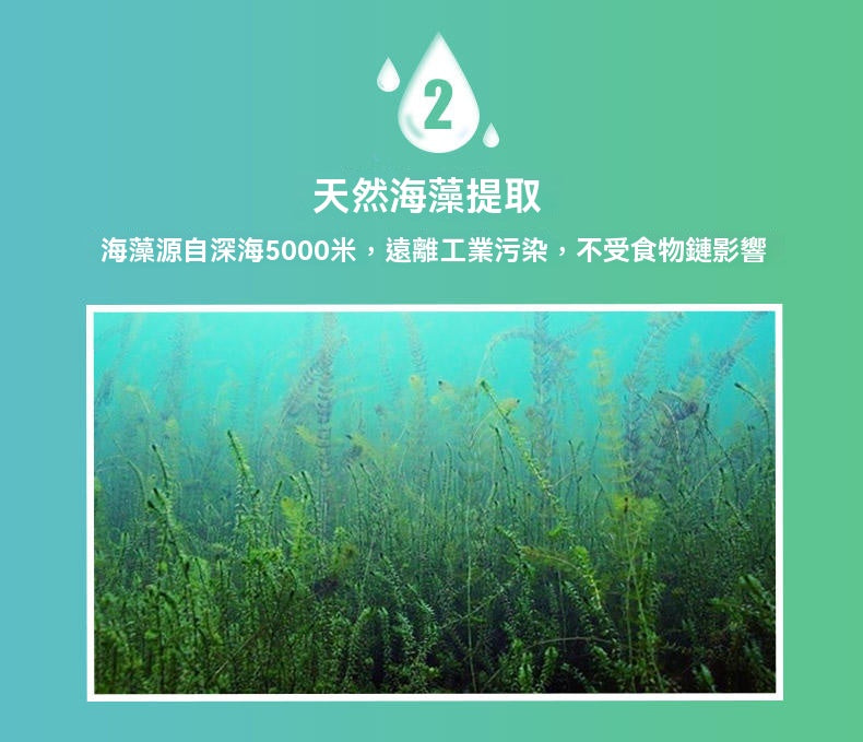 Bio Island DHA萃取自深海5000米海藻，遠離污染純淨來源