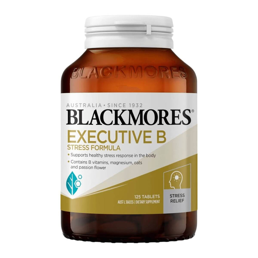 澳洲 Blackmores Executive B 抗壓配方 160 錠，支持身體健康壓力反應，含 B 群、鎂及西番蓮草本精華。