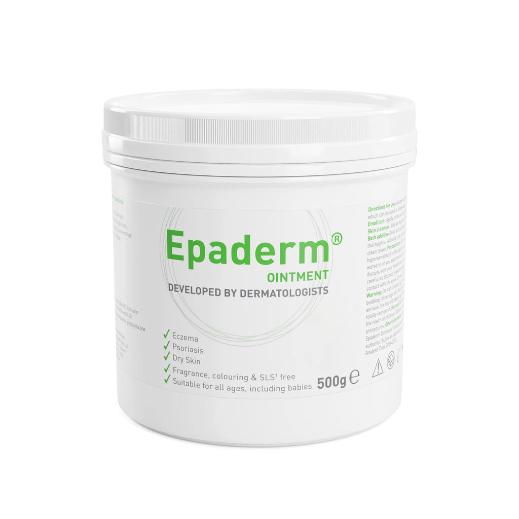 Epaderm三合一乳膏500g，濕疹乾癬乾燥肌適用，無香料色素與SLS，嬰兒與敏感肌皆可使用