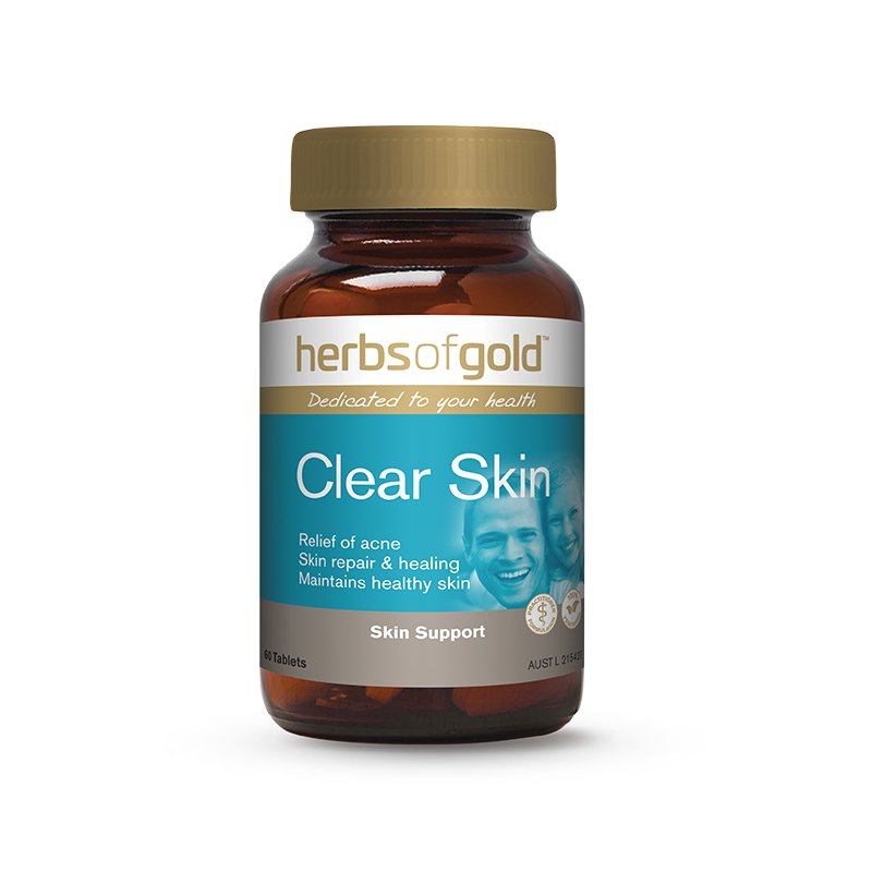 Herbs of Gold 美肌去痘清潔片 Clear Skin 60粒 澳洲原裝 內服調理痘痘 - 袋鼠島澳洲代購
