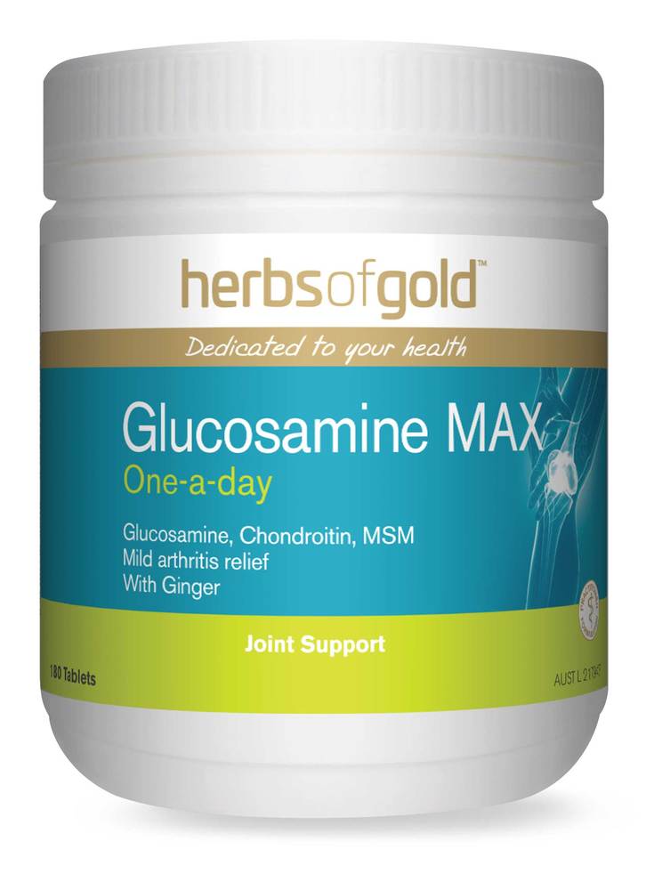 Herbs of Gold 維骨力加強版 Glucosamine MAX 180粒 澳洲原裝 關節靈活保養 - 袋鼠島澳洲代購