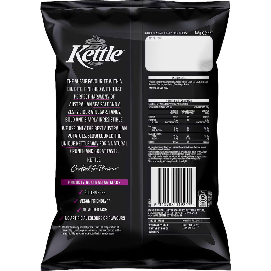 ettle 洋芋片 海鹽香醋口味 背面成分與營養標示圖