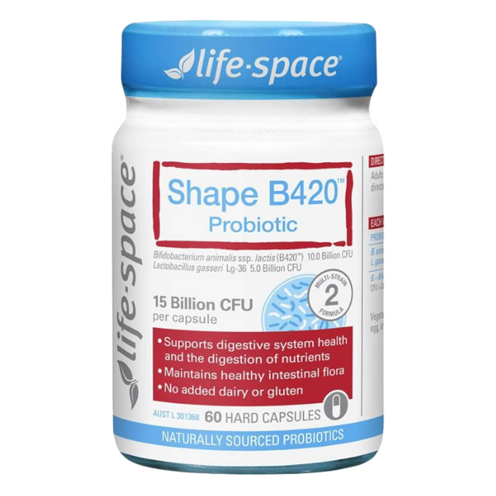 澳洲 Life Space B420 塑形益生菌 60粒瓶身，每顆含150億活性益生菌