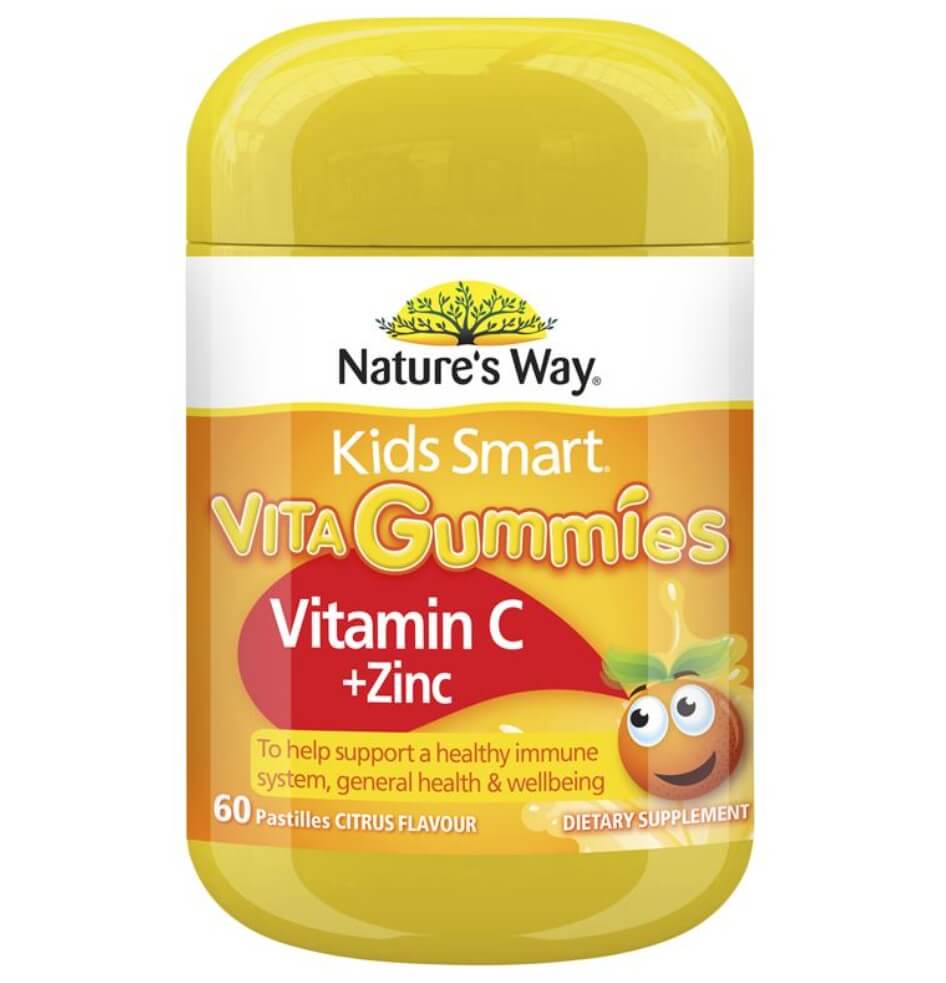 Nature's Way Kids Smart 兒童維他命C+鋅軟糖產品瓶身展示圖