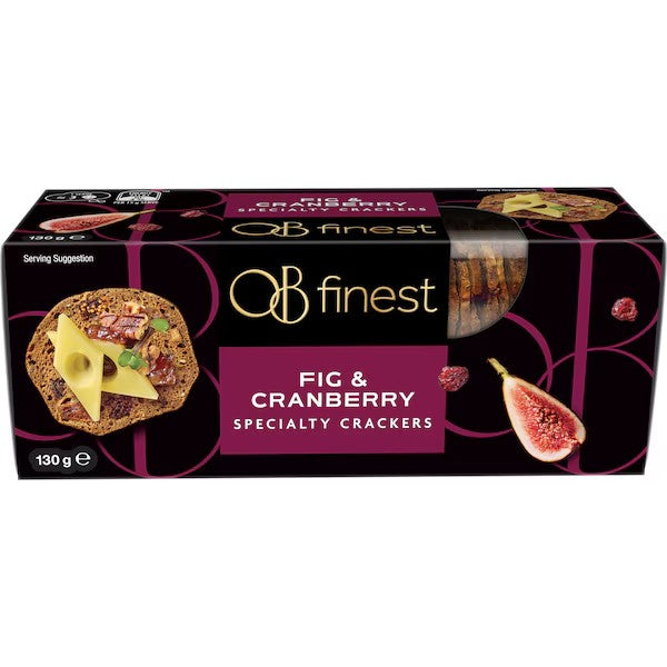 OB Finest 無花果蔓越莓風味餅乾 130g 商品外盒正面照