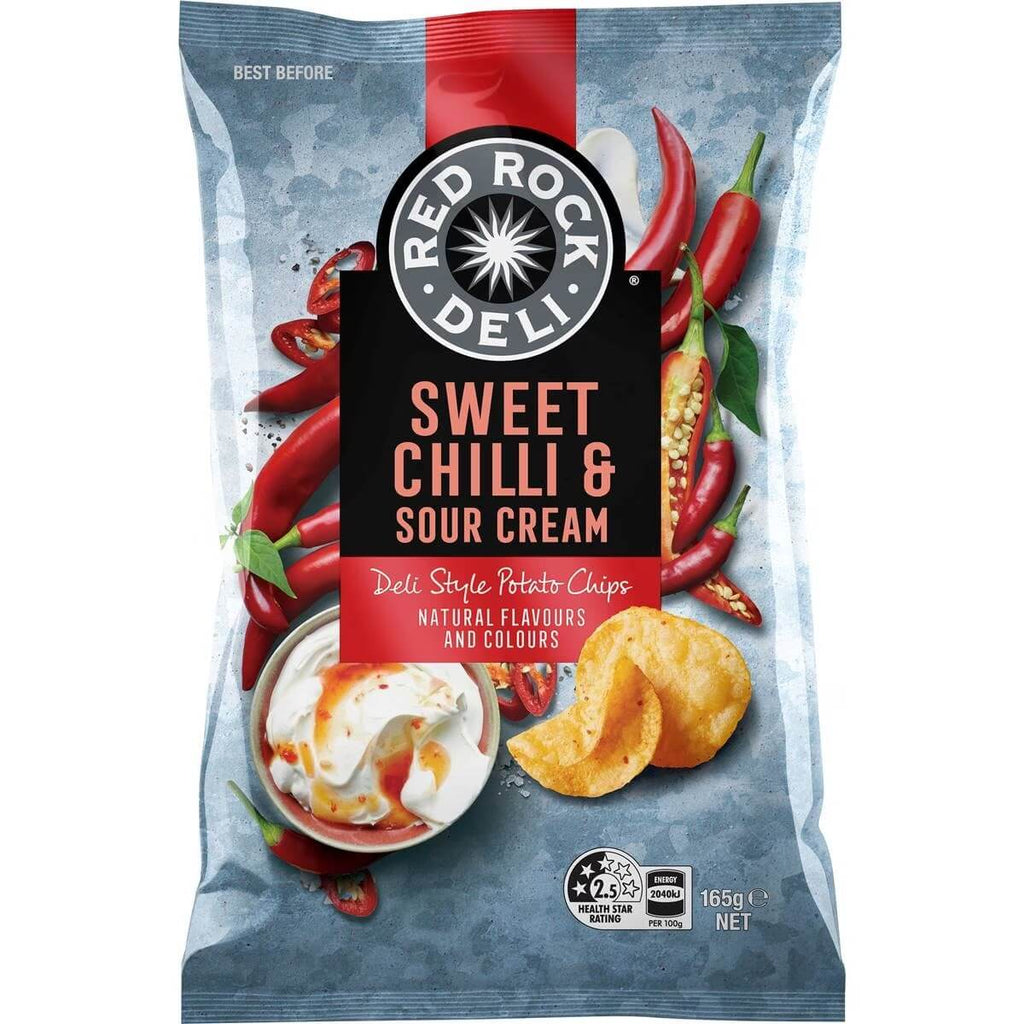 Red Rock Deli 甜辣酸奶洋芋片正面包裝 165g