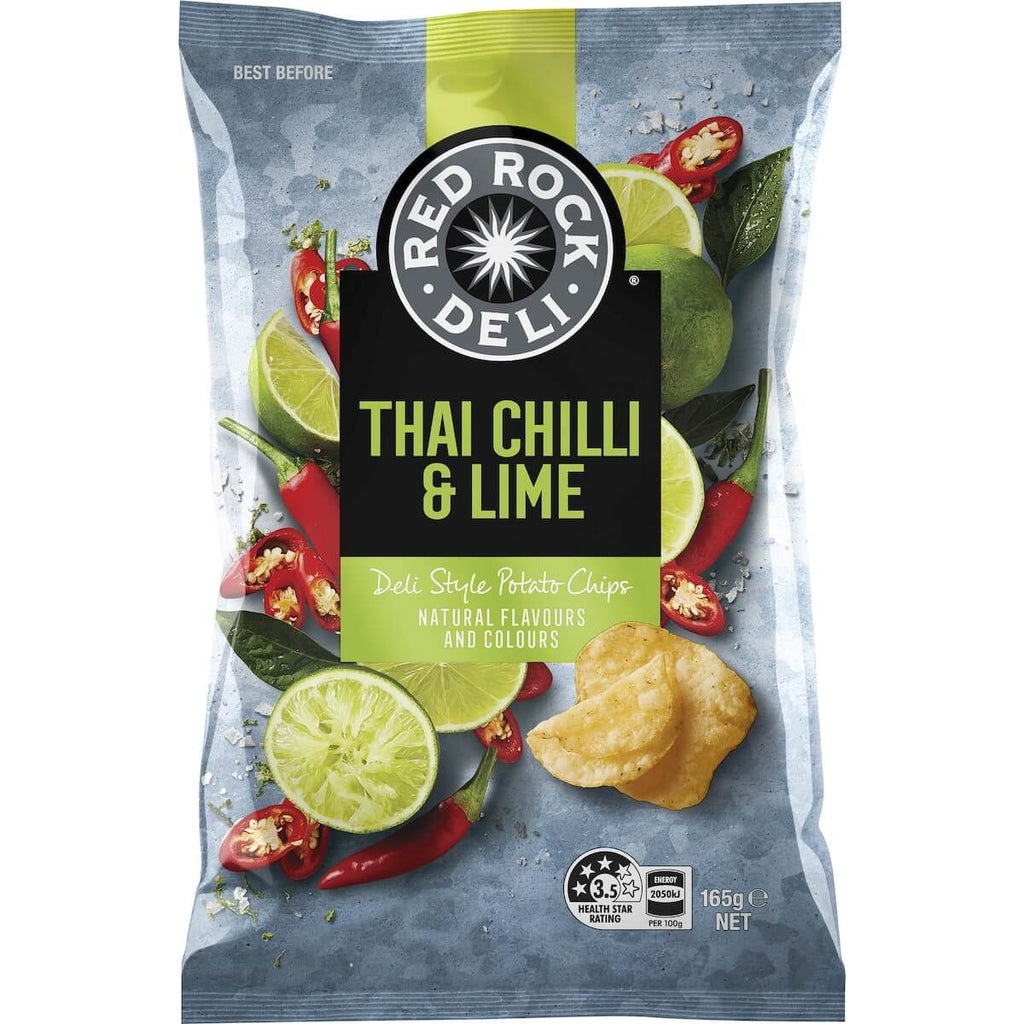 Red Rock Deli 泰式酸辣洋芋片正面包裝 165g