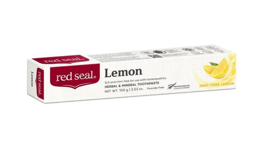 RED SEAL 檸檬牙膏100g：無氟・天然亮白・不含薄荷・清新口氣– 袋鼠島
