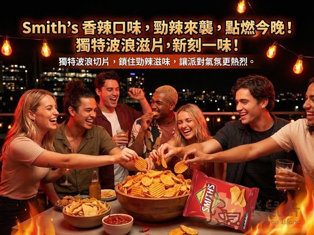 Smith's 香辣洋芋片 - 朋友聚會派對必備零食，勁辣口感點燃氣氛