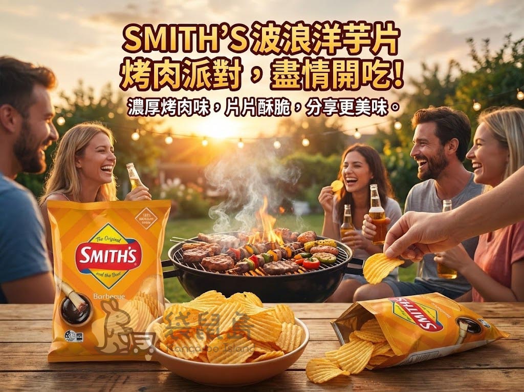 Smith's 烤肉口味洋芋片 - 戶外烤肉派對與朋友聚會的最佳零食