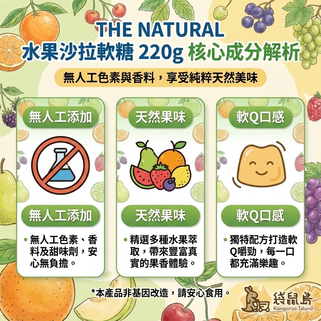 The Natural 核心成分解析 - 非基因改造與天然水果萃取