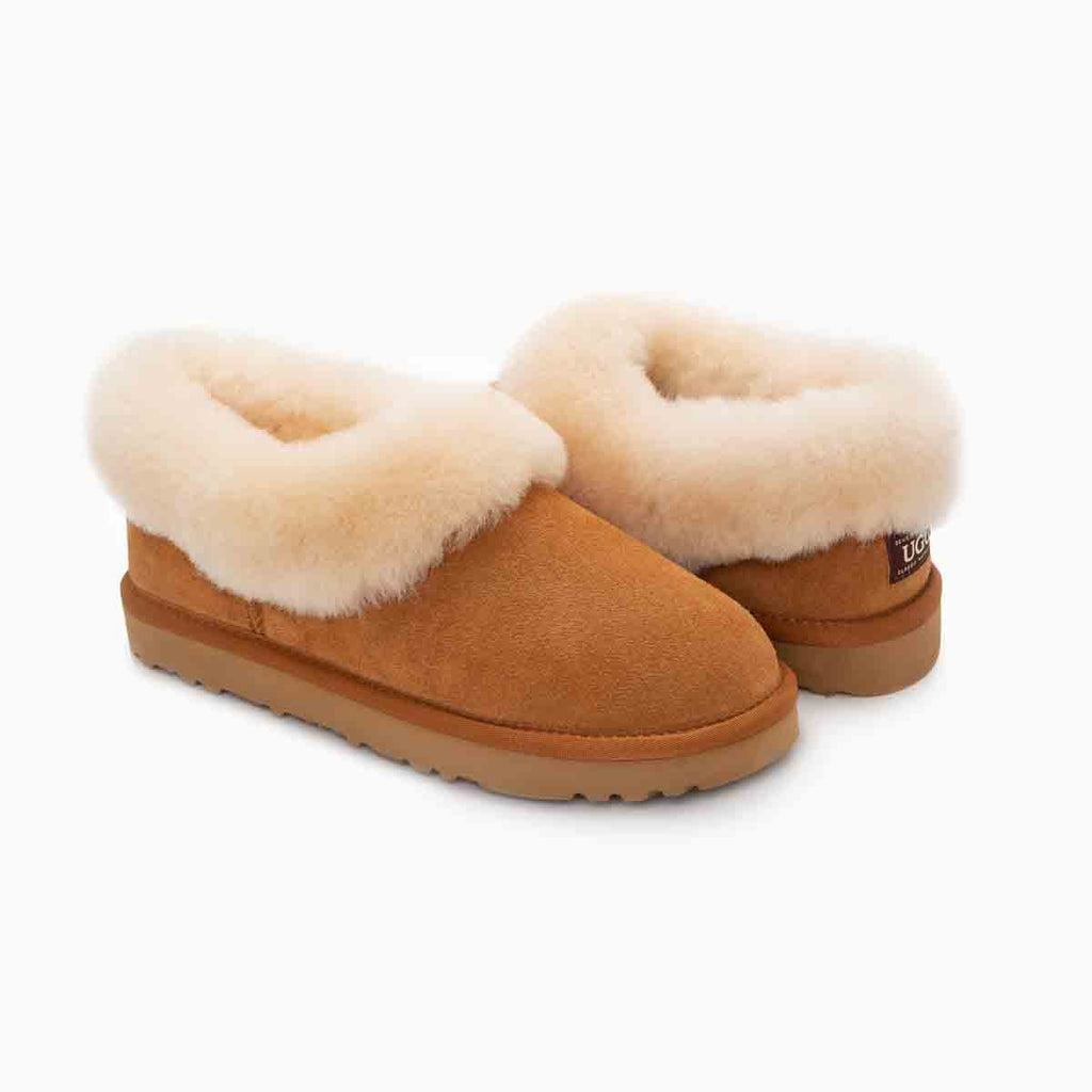 UGG Avery 頂級羊皮家居雪靴雙鞋圖，冬季溫暖首選