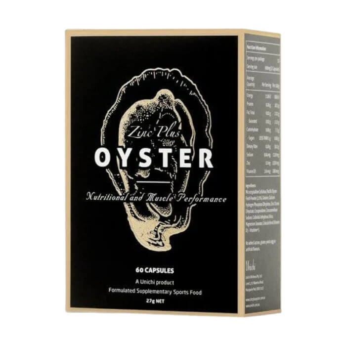 Unichi Zinc Plus Oyster 生蠔精華膠囊產品外盒正面照