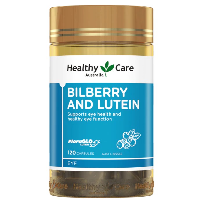 Healthy Care Bilberry and Lutein 正面包裝 澳洲袋鼠島代購 空運直寄