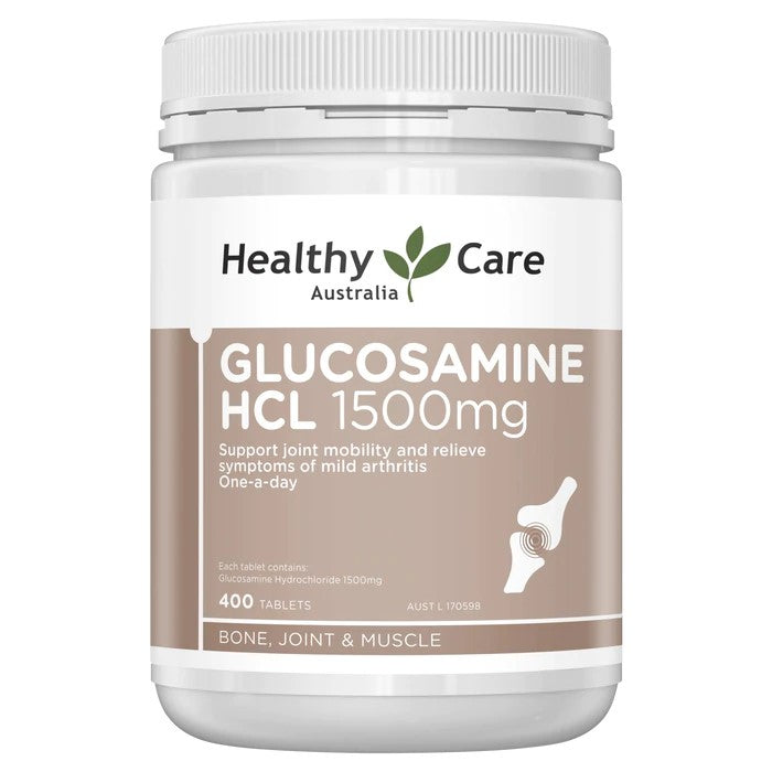 Healthy Care 氨糖HCL 1500mg 400粒產品瓶身圖