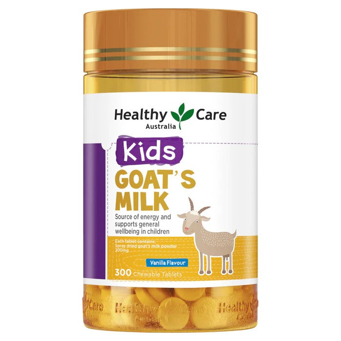 Healthy Care 山羊奶片300顆香草口味正面瓶身照