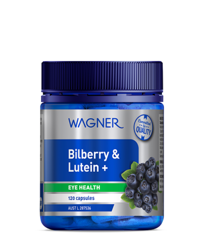 澳洲 Wagner 越橘葉黃素複合配方 120 粒，支持健康視力與視網膜健康。